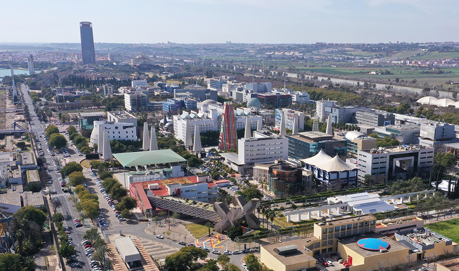 
			      Vista aérea de Sevilla TechPark.			    
			  